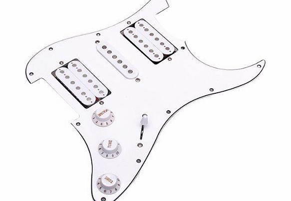 Sourcingmap Loaded Prewired Electric Guitar Pickguard Pickups 11 Hole HSH White