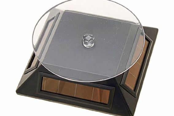 Sourcingmap Motion Solar Powered Black Jewelry Watch Decoration Turntable Rotary Display