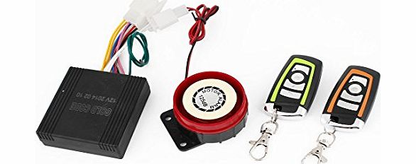 Sourcingmap Motorcycle Anti-theft Security Alarm System w 2 Remote Engine Start