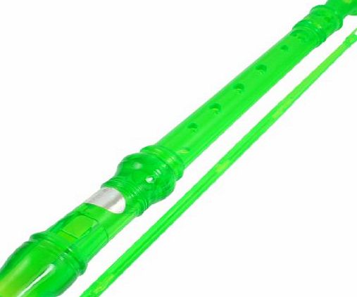 Sourcingmap Students Clear Green Plastic 8 Holes Soprano Flute Recorder Music nstrument