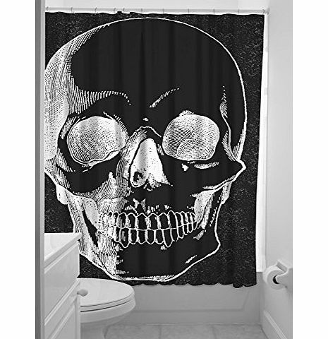 Sourpuss Clothing Sourpuss Anatomical Skull Shower Curtain
