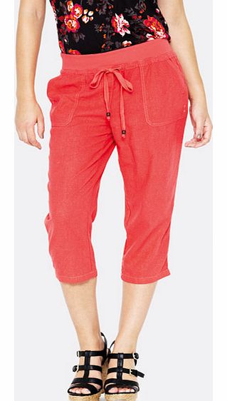South Cropped Linen Trousers