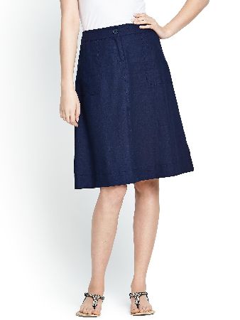 South Linen Knee Length Fashion Skirt
