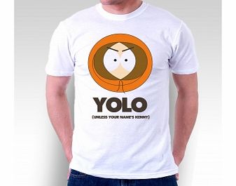 South Park Kenny Yolo White T-Shirt Large ZT