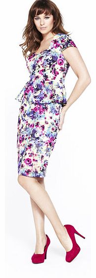 South Printed Peplum Dress