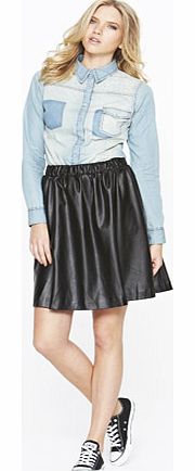 South PU Skater Skirt