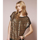 Zig Zag Sequin Embellished T-Shirt
