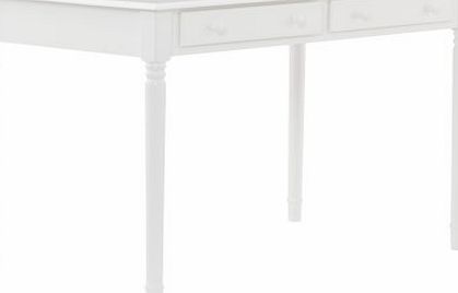 Southern Enterprises 2-Drawer Wood Crisp Writing Desk, White