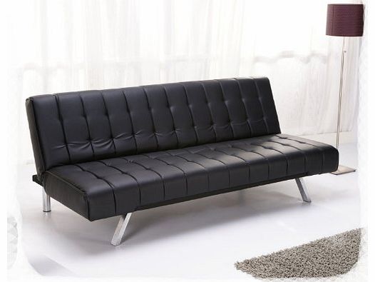 Tokyo Black Faux Leather Sofa Bed