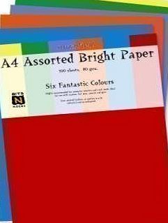 Southfield A4 Assorted Coloured Bright Paper 100 Sheets (80gsm)
