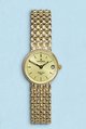 ladies 9ct gold champagne dial bracelet watch