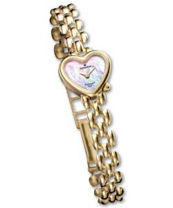 Sovereign Ladies 9ct Gold Heart Bracelet Watch