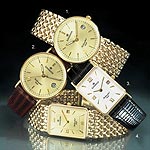 Sovereign Mens 9ct. Champagne Rectangle Dial Bracelet Watch