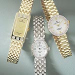Womens 9ct. White Gold Diamond Set Oval Case Mother of Pearl Dial Bracelet Watch