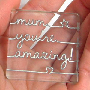 Spaceform Glass Token - Mum Youre Amazing