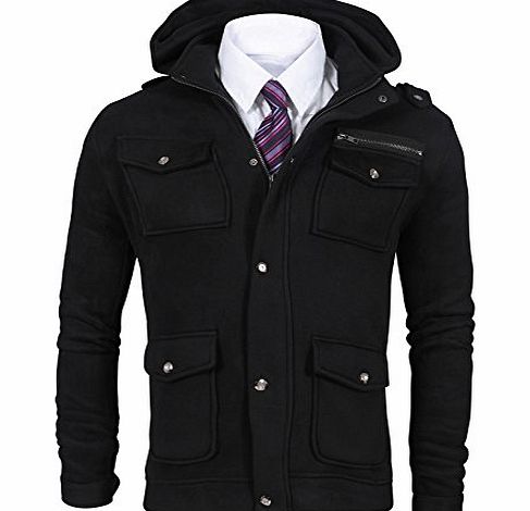 Spaceiz Mens Fashion Designer Slim FIt Casual Hoody Top Sweatshirt Jacket Coat Hoodies Collection
