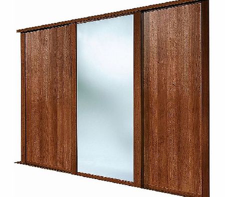 Spacepro 2 Door Sliding Wardrobe Doors Walnut