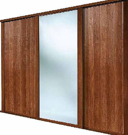 Spacepro 3 Door Sliding Wardrobe Doors Walnut /
