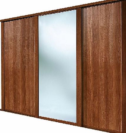 Spacepro 3 Door Sliding Wardrobe Doors Walnut