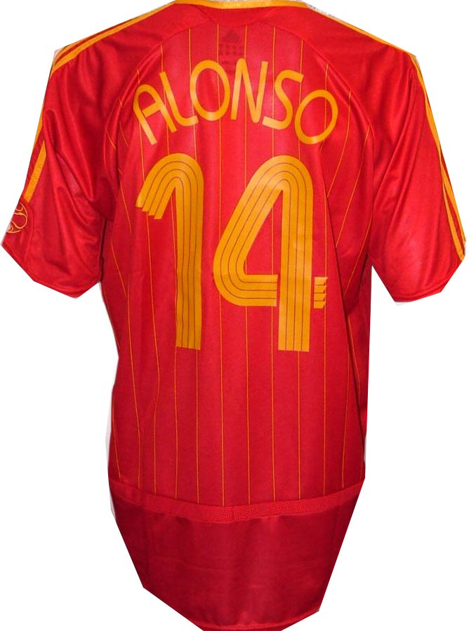 Spain Adidas Spain home (Alonso 14) 06/07