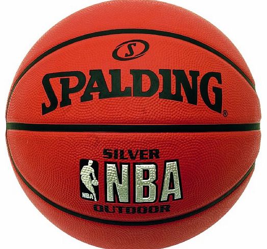 Spalding Kids NBA Outdoor Basketball - Silver, Size 5