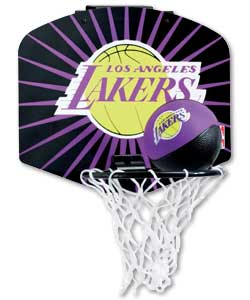 LA Lakers NBA Team Mini Backboard and Ball Set