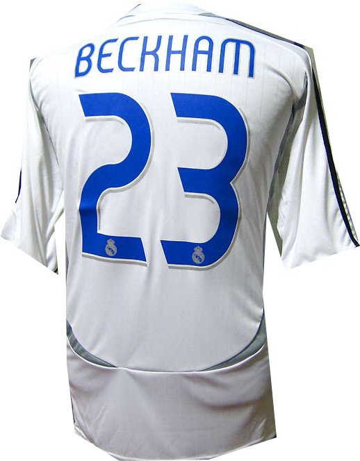 Spanish teams Adidas 06-07 Real Madrid home (Beckham 23) - Kids
