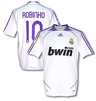 Spanish teams Adidas 07-08 Real Madrid home (Robinho 10)