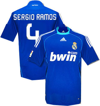 Spanish teams Adidas 08-09 Real Madrid away (Sergio Ramos 4)