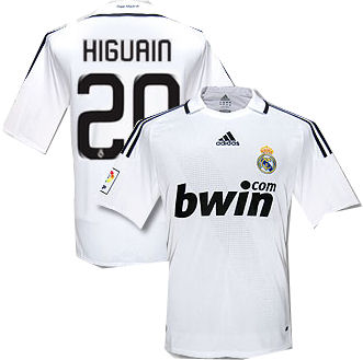 Adidas 08-09 Real Madrid home (Higuain 20)