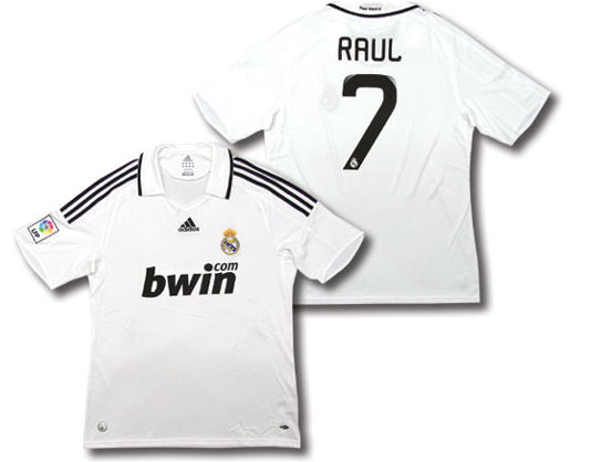 Spanish teams Adidas 08-09 Real Madrid home (Raul 7)