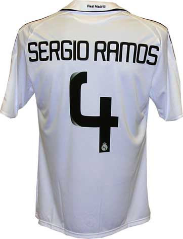 Spanish teams Adidas 08-09 Real Madrid home (Sergio Ramos 4)