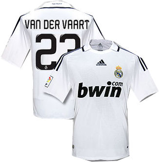 Adidas 08-09 Real Madrid home (Van der Vaart 23)