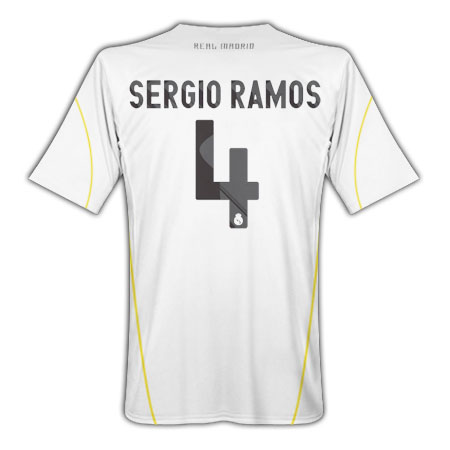 Spanish teams Adidas 09-10 Real Madrid home (Sergio Ramos 4)