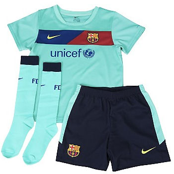 Adidas 2010-11 Barcelona Nike Little Boys Away Mini Kit