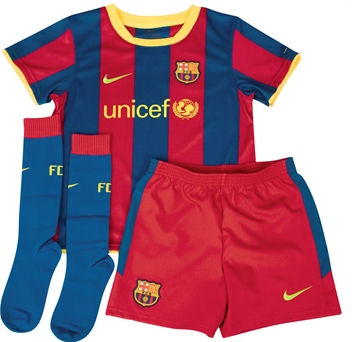 Adidas 2010-11 Barcelona Nike Little Boys Home Mini Kit
