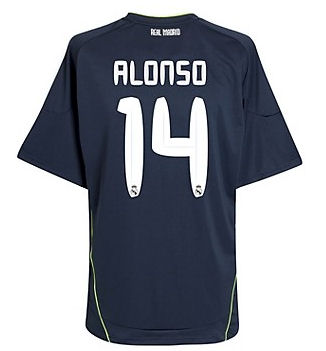 Spanish teams Adidas 2010-11 Real Madrid Away Shirt (Alonso 14)