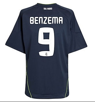 Spanish teams Adidas 2010-11 Real Madrid Away Shirt (Benzema 9)