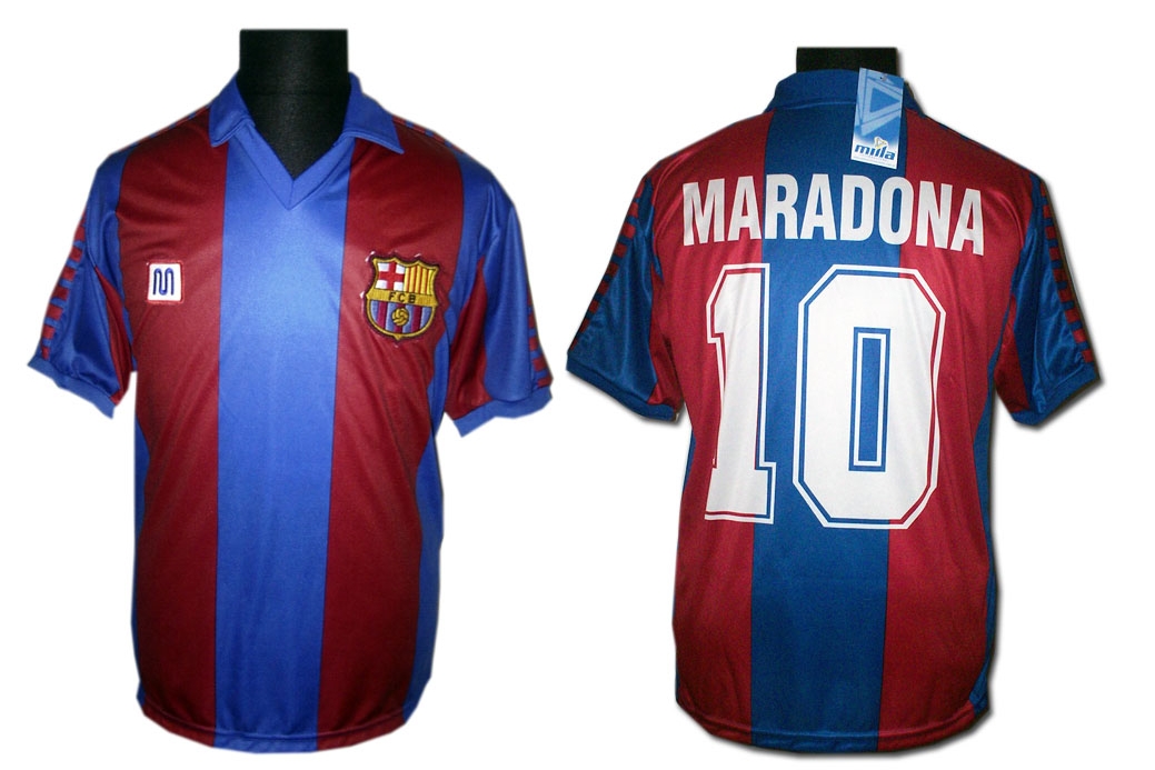 Spanish teams  Barcelona Maradona Era 82-83 Replica Soccer Jersey