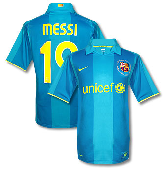 Spanish teams Nike 07-08 Barcelona away (with official Messi