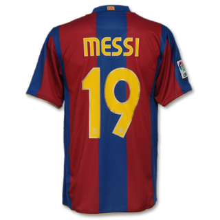 Nike 07-08 Barcelona home (with official Messi