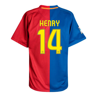 Nike 08-09 Barcelona home (Henry 14)