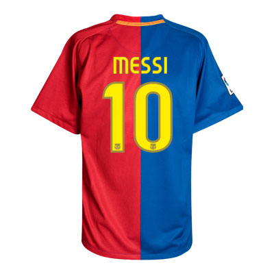 messi barcelona. Barcelona home (Messi 10)