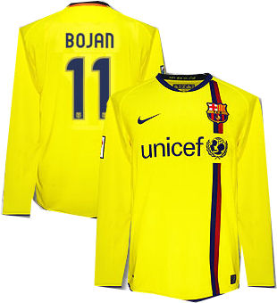 Nike 08-09 Barcelona L/S away (Bojan 11)