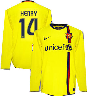 Nike 08-09 Barcelona L/S away (Henry 12)