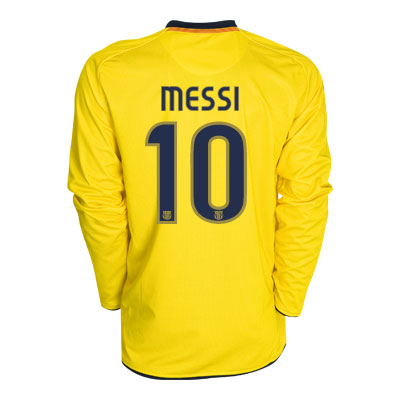 Nike 08-09 Barcelona L/S away (Messi 10)