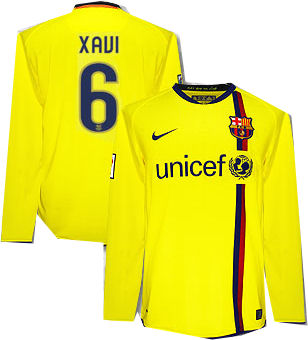 Nike 08-09 Barcelona L/S away (Xavi 6)