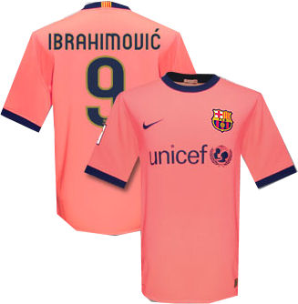 Nike 09-10 Barcelona away (Ibrahimovic 9)