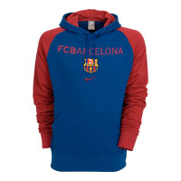 Spanish teams Nike 09-10 Barcelona Cover Up Hooded Top (Blue)