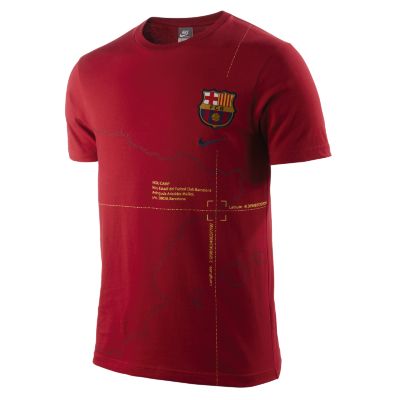 Spanish teams Nike 09-10 Barcelona Graphic Tee (Red)